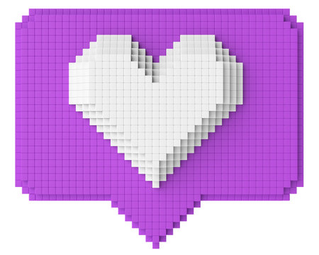 Like icon. Love icon. 3D illustration.の写真素材