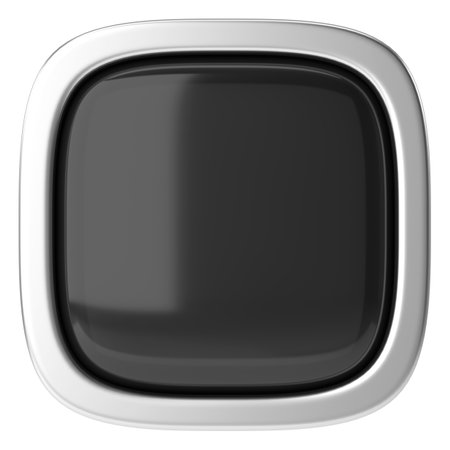 3D button. Empty button. 3D illustration.の写真素材