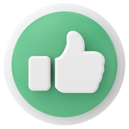 Like icon. like button. 3D illustration.の写真素材