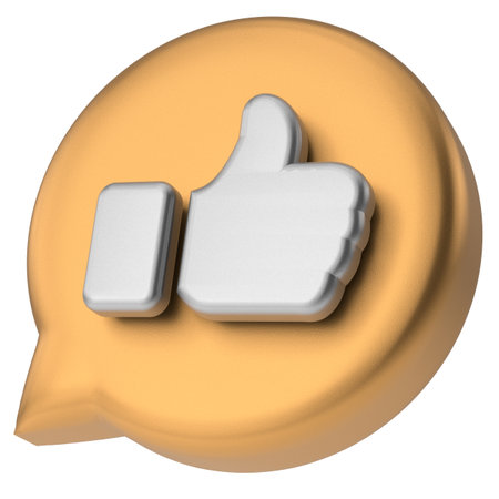 like button. like icon. 3D illustration.の写真素材