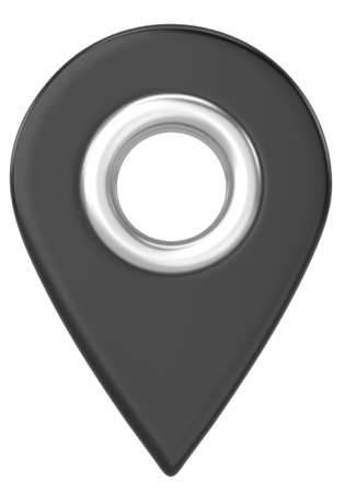 3D location sign. 3D icon. 3D illustration.の写真素材