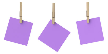3D note paper. 3D illustration.の写真素材