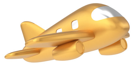 Airplane 3D. Travel element. 3D illustration.の写真素材