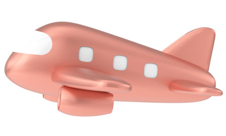 Airplane 3D. Travel element. 3D illustration.の写真素材