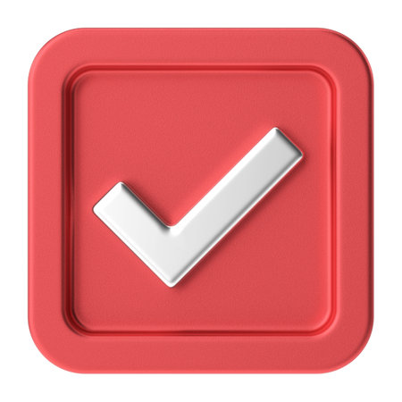 Checkbox. Check mark. 3D illustration.の写真素材