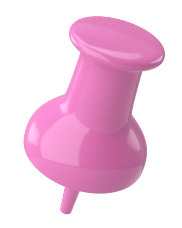 Push pin. Drawing pin. 3D pin. 3D illustration.の写真素材