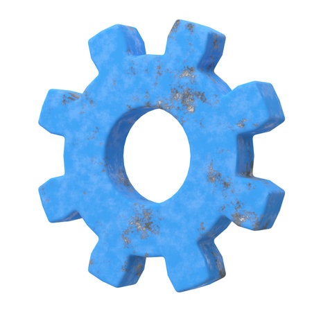 3D gear. Setting icon. 3D illustration.の写真素材