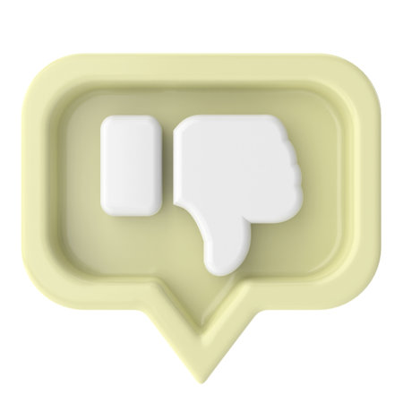 3D dislike icon. 3D illustration.の写真素材