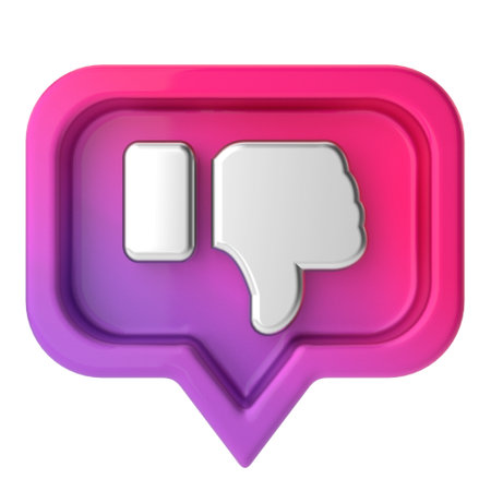 3D dislike icon. 3D illustration.の写真素材