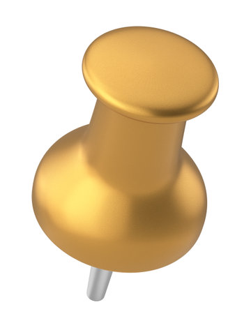 Push pin. Drawing pin. 3D pin. 3D illustration.の写真素材
