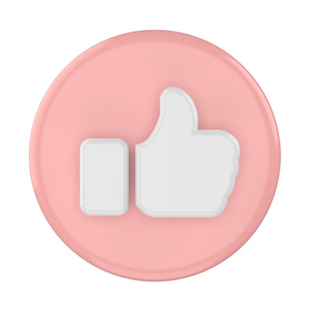 3D like icon. like button. 3D element.の写真素材