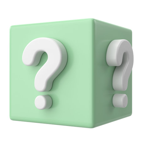 Mystery box. Question mark sign. 3D element.の写真素材