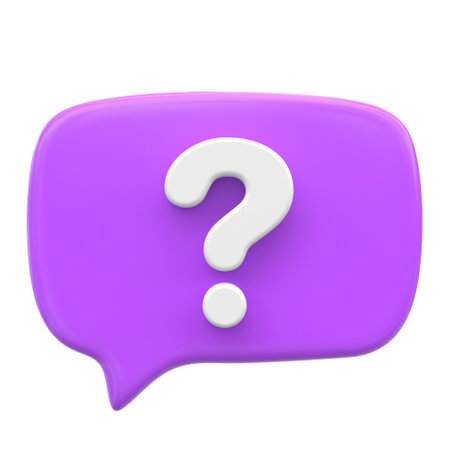 Question mark sign icon. Live chat. 3D icon.の写真素材