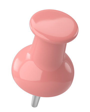 Push pin. Drawing pin. 3D pin. 3D illustration.の写真素材