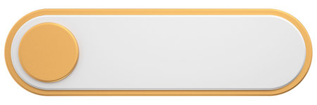 3D button. Empty button. 3D illustration.の写真素材
