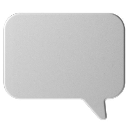 Speech bubble. Speech balloon. Text box. 3D illustration.の写真素材