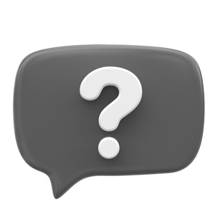 Question mark sign icon. Live chat. 3D icon.の写真素材