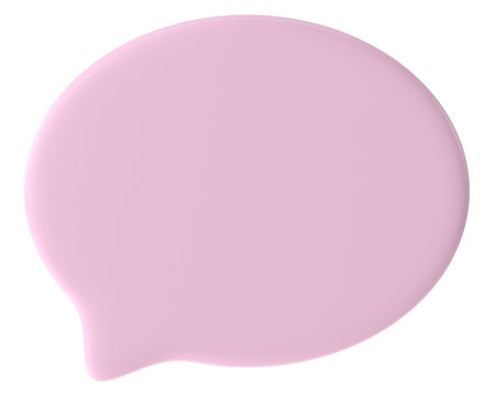 Speech bubble. Speech balloon. Text box. 3D illustration.の写真素材