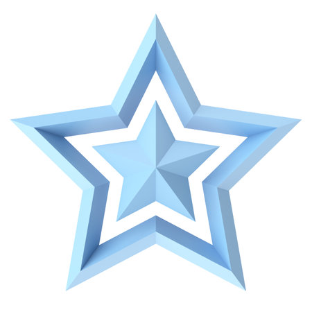 3D star. 3D illustration.の写真素材