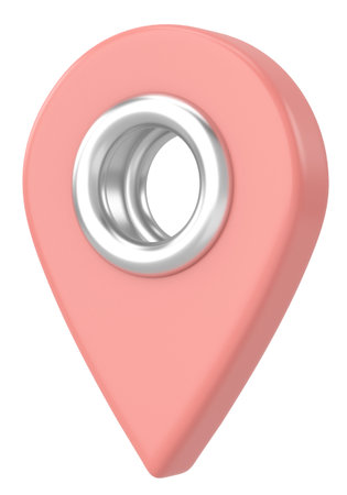 3D location sign. 3D icon. 3D illustration.の写真素材
