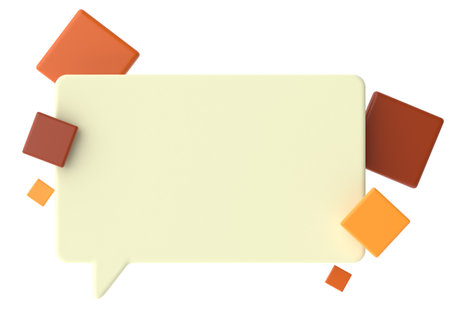 Speech bubble. 3D text box.の写真素材