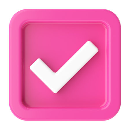 Checkbox. Check mark. 3D illustration.の写真素材