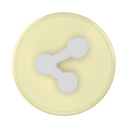 3D share icon. Share button. 3D element.の写真素材