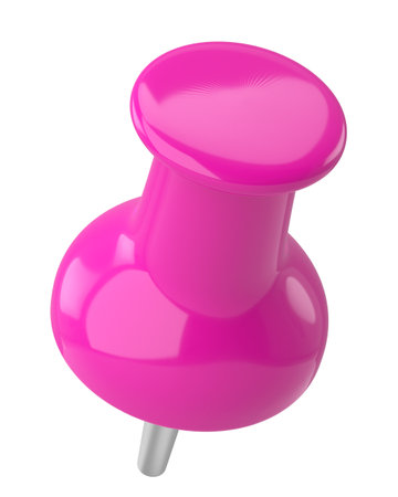 Push pin. Drawing pin. 3D pin. 3D illustration.の写真素材