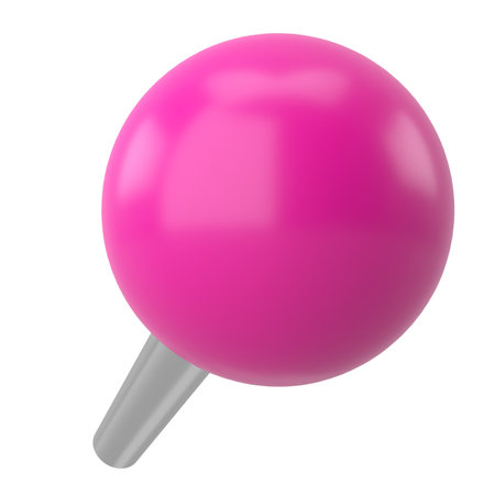 Push pin. Drawing pin. 3D pin. 3D illustration.の写真素材