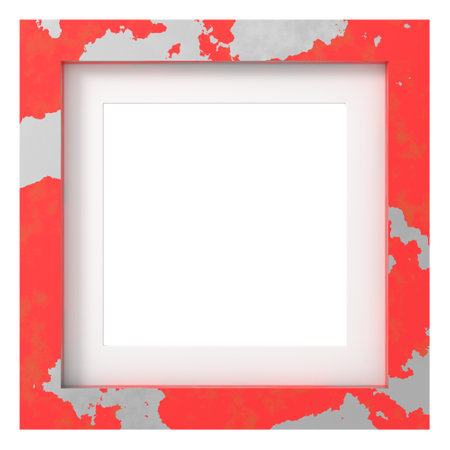 Vintage frame. 3D square shape frame. 3D decoration.の写真素材