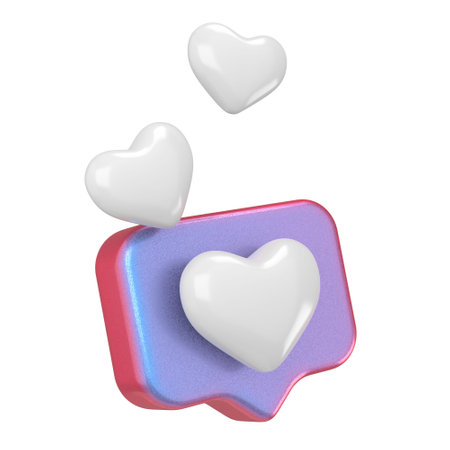 3D like icon. 3D illustration.の写真素材