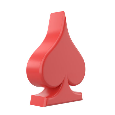 Spades. 3D playing card icon. 3D illustration.の写真素材