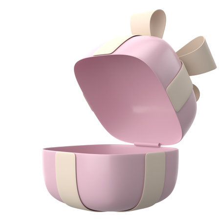 Opened Gift Box. 3D gift box. 3D illustration.の写真素材