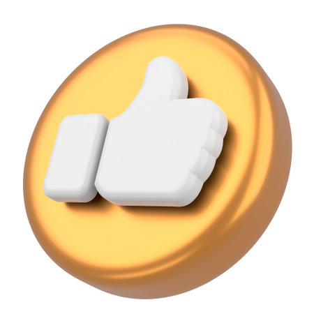 3D like icon. 3D illustration.の写真素材