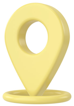 3D location sign. 3D icon. 3D illustration.の写真素材
