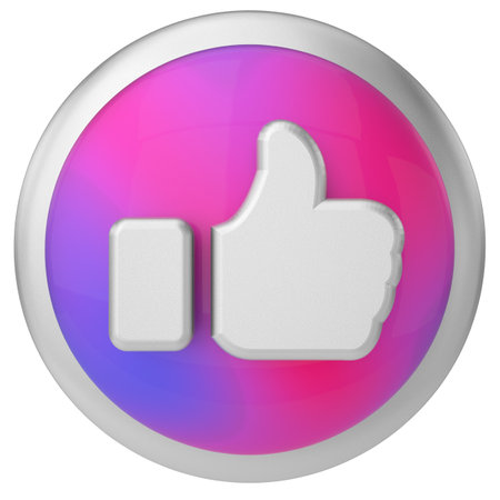 Like icon. like button. 3D illustration.の写真素材