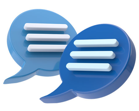 Live chat icon. 3D illustration.の写真素材
