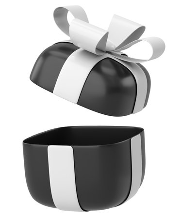 Opened Gift Box. 3D illustration.の写真素材
