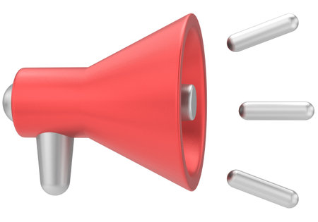 Megaphone. 3D illustration.の写真素材