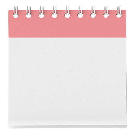Empty calendar. 3D calendar. 3D illustration.の写真素材