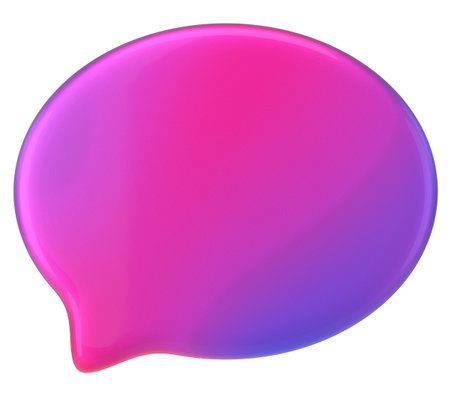 Speech bubble. Chat bubble. 3D illustration.の写真素材
