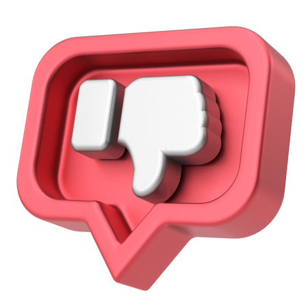 3D dislike icon. 3D illustration.の写真素材