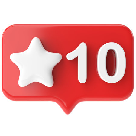 3D score. 10 point. 3D illustration.の写真素材