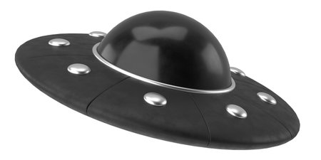 UFO. 3D illustration. 3D rendering.の写真素材