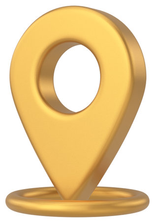 3D location sign. 3D icon. 3D illustration.の写真素材