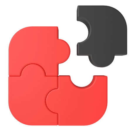 3D puzzle. 3D icon.の写真素材