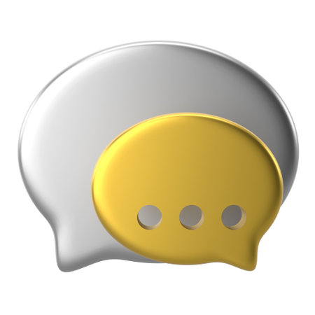 Live chat icon. 3D element.の写真素材