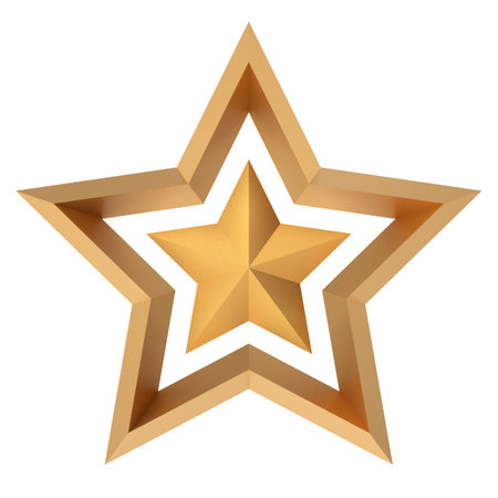 3D star. 3D illustration.の写真素材
