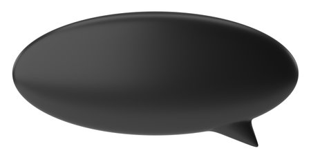 Speech bubble. Speech balloon. Text box. 3D illustration.の写真素材