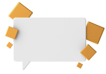 Speech bubble. 3D text box.の写真素材